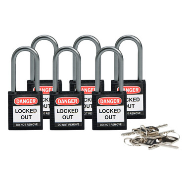 Lockout padlocks nylon with aluminium shackle 38.10mm